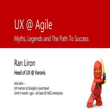 UX @ agile - myths, legends and the path to success