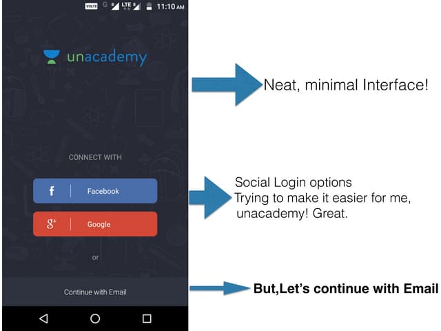 Ux analysis unacademy