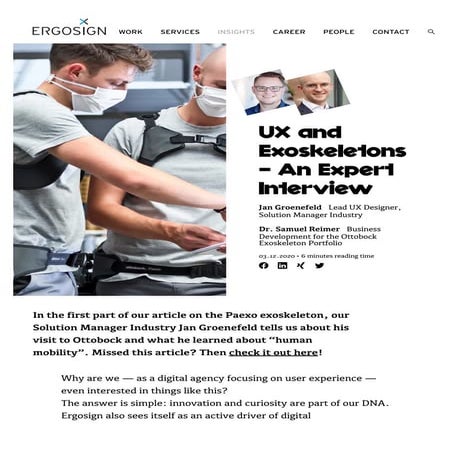 Ottobock - Futuring Human Mobility - Ergosign Insights - Part2