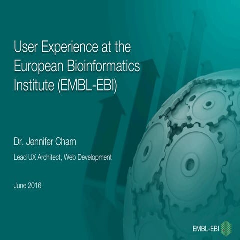 User Experience at the European Bioinformatics Institute 
