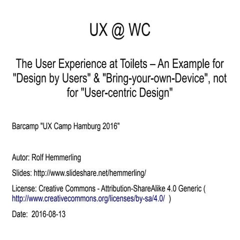 Ux at wc