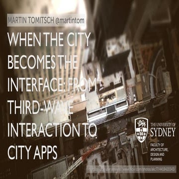 When the city becomes the interface: From third-wave interaction to city apps