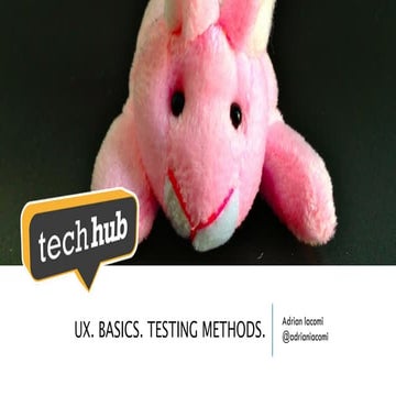UX basics. Testing methods - TechHub Bucharest oct 2014