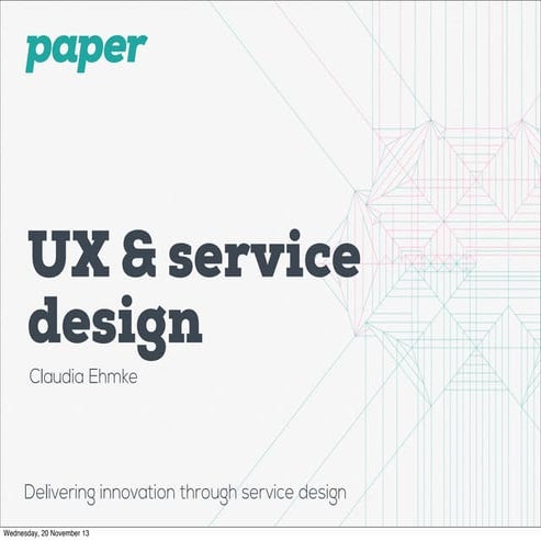 Ux & Service design intro | PPT