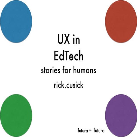 UX Burlington 2016 - Stories for Humans