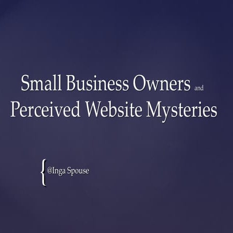 Small business owners and perceived website mysteries