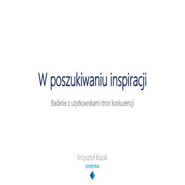 Krzysztof Kozak - UX Camp