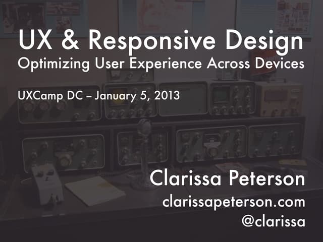 UX & Responsive Design