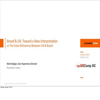 Brand & UX: Toward a New Interpreta...