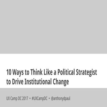 10 Ways to Think Like a Political Strategist to Drive Institutional Change - ...