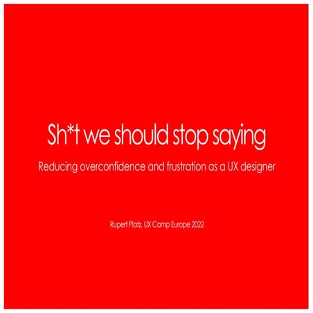 Sh*t we should stop saying