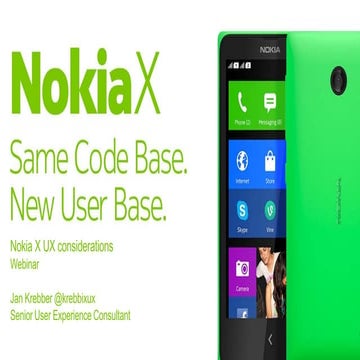 UX considerations when porting to Nokia X