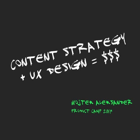 Ux design + content strategy = $$$ | PDF