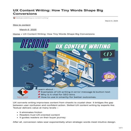 UX Writing | PDF