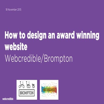 Ux crunch   how to build an award winning website