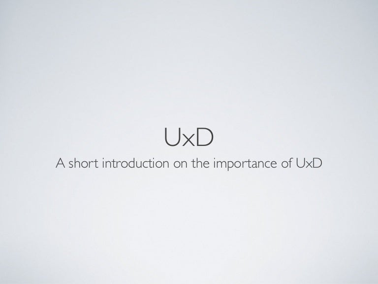 Introduction to Uxd