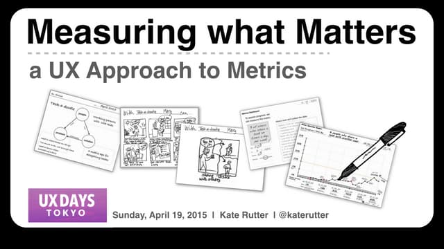 Measuring What Matters: A UX Approach to Metrics :: UX Days Tokyo [April 2015]