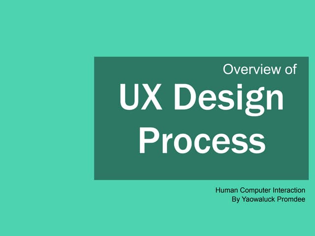 Ux design process