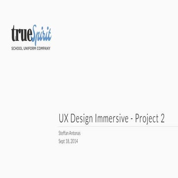  TrueSpirit - UX Design Immersive Project Presentation