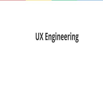 Principles of UX Engineering