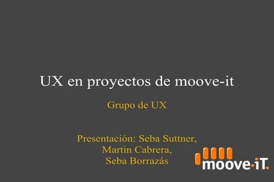 UX en proyectos de moove-it
