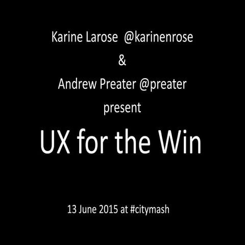 "UX for the win!" at #CityMash: how we did grounded theory coding of qualitat...