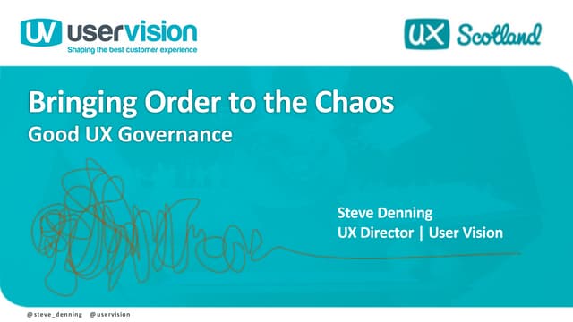 Bringing Order to the Chaos: Good UX Governance