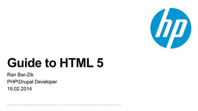 HTML5 for dummies