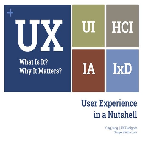 UX in a Nutshell