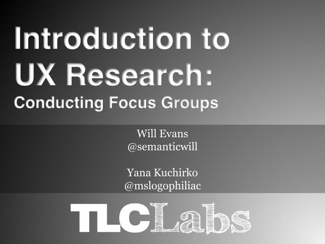 Introduction to UX Research: Conduc...