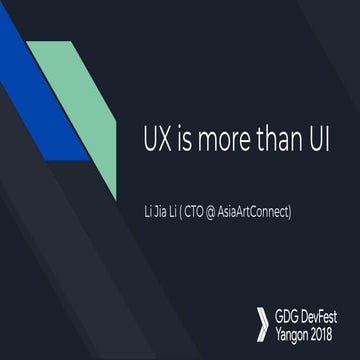 UX is more than UI | PPT