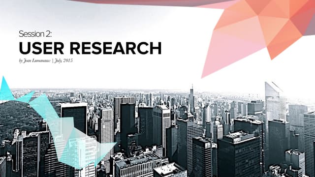 UX Lesson 2: User Research