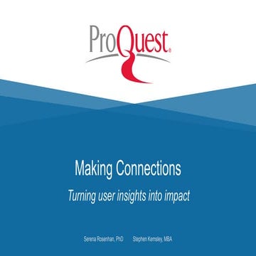 Making Connections - Turing user insights into impact