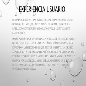experiencia de usuario 