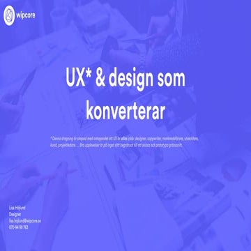 Ux och design som konverterar del 3
