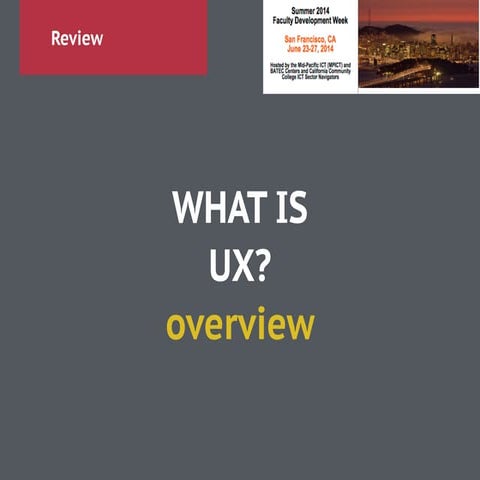 UX Course Overview for MPICT.org