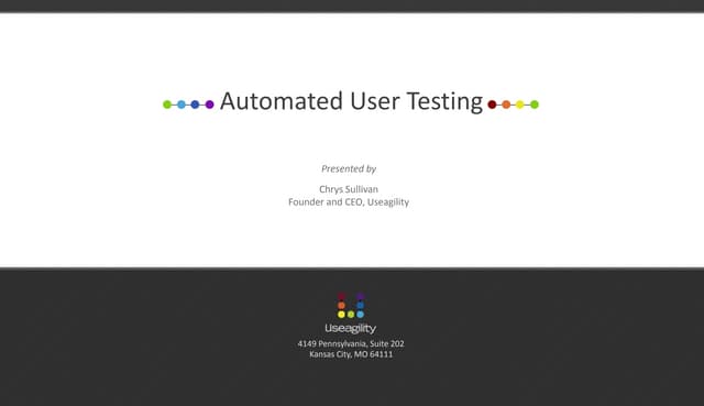 Using Automated Testing Tools to Empower Your User Research