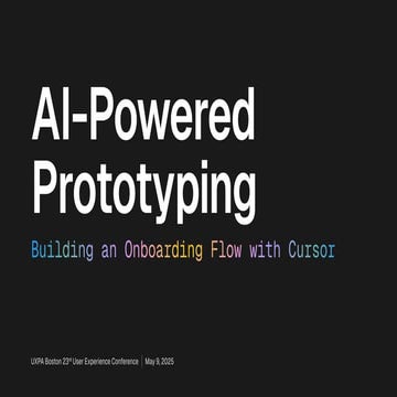 AI-Powered Prototyping: Building an Onboarding Flow with Cursor by Ivana Milicic