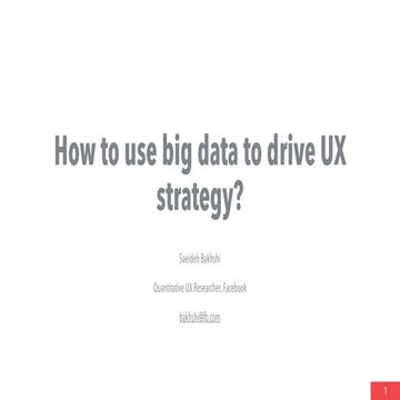 How to use Big Data to drive product strategy and adoption