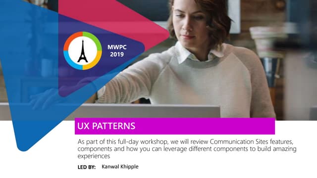UX Patterns part of Designing Experiences in #Office365 #mwcp19