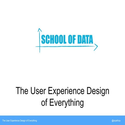 The User Experience Design of Everything