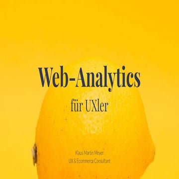 Web-Analytics für UXler
