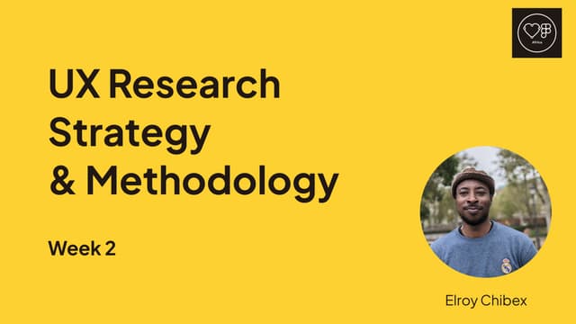 UX Research Strategy & Methodology
