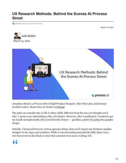UX Research Methods: Behind the Scenes At Process Street