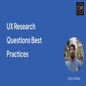 UXResearch Questions Best Practices | PDF