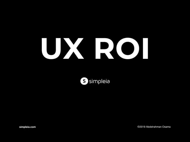 UX ROI