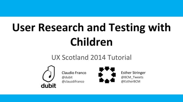 UX Scotland 2014:  User Research an...