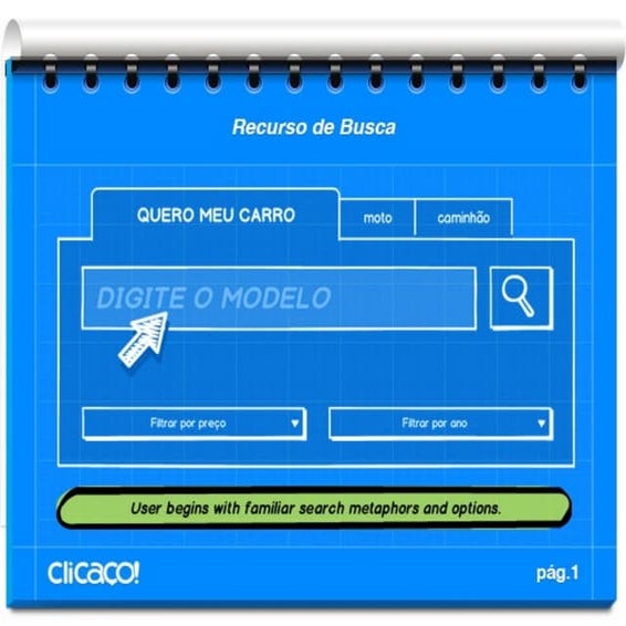 UX mockups for an advanced search