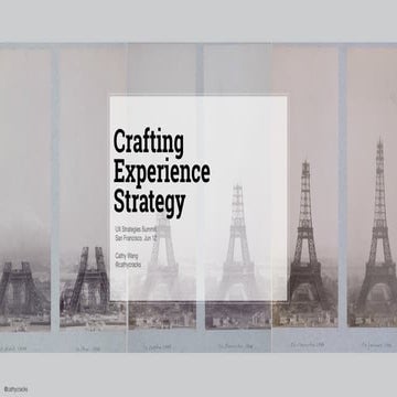 Crafting Experience Strategy