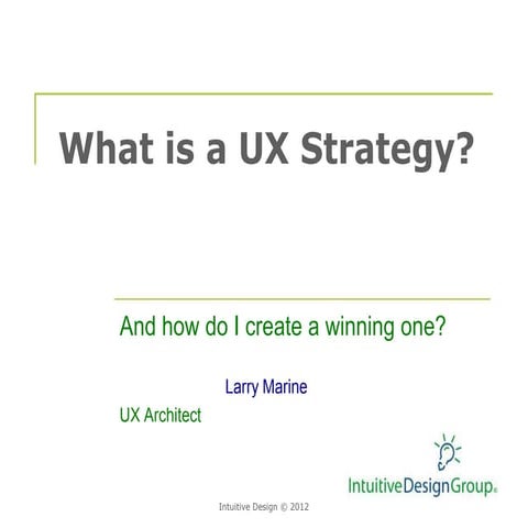 What is a UX Strategy?